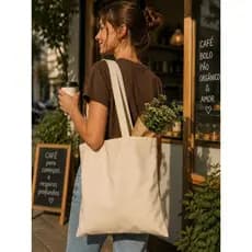 Sacola/bolsa Algodão Cru lisa sem Estampa