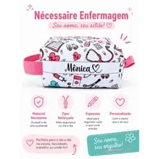 Necessaire Box Enfermagem Personalizada com Nomes/Necessaire estágio Enfermagem