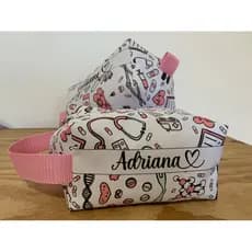 kit 7 Necessaire Enfermagem Personalizada com Nome