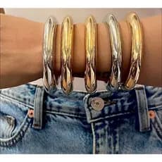 Pulseira Bracelete Prata em Promoção