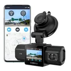 Câmera para Carro Dash Cam COOAU D20 Dual 2.5K + 1080P com GPS e WiFi