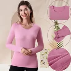 Blusa Termica feminina Segunda Pele Térmica Manga Longa com Proteção（Cor aleatória）