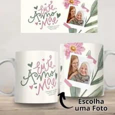 Caneca Xicara Personalizada Dia das Mães com foto linda Recordação Presente Lembrança Branca