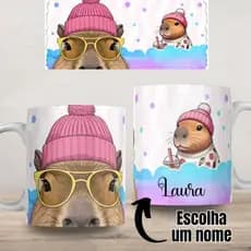 Caneca Personalizada Capivara Capybara Presente Lembrança Cerâmica Porcelana