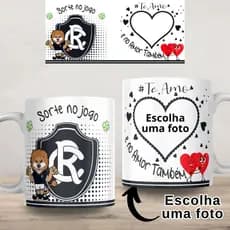 Caneca Personalizada Remo Dia dos Namorados com sua foto Casal Presente Lembrança Cerâmica Porcelana Plástico