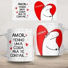 Caneca Personalizada Flork Dia dos Namorados Revelação Gravidez Presente Lembrança Cerâmica Porcelana