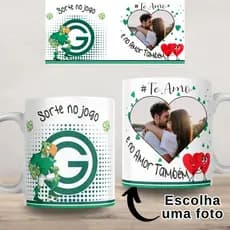 Caneca Personalizada Goiás Dia dos Namorados com sua foto Casal Presente Lembrança Cerâmica Porcelana Plástico