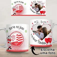 Caneca Personalizada Náutico Dia dos Namorados com sua foto Casal Presente Lembrança Cerâmica Porcelana Plástico