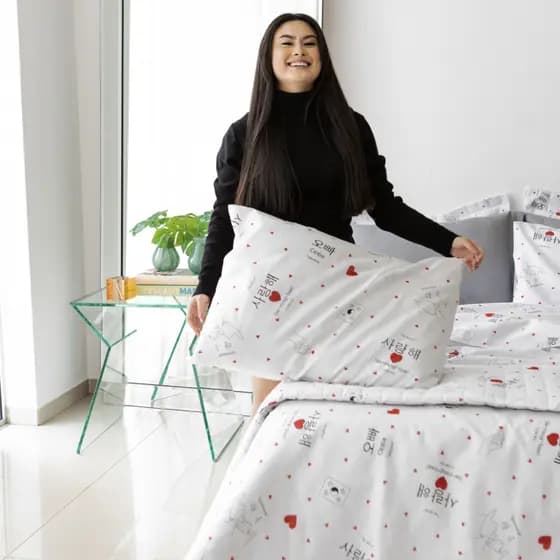 Cobre leito Tipo Colcha Para Cama Casal Padrão Com 03 Peças Coleção Essencialle Estampado 150 Fios