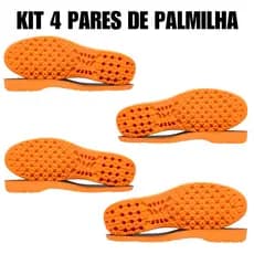 Kit 4 pares Palmilha em Gel PU Ortopédica Anatômica Coturnos e Botas. Numeração 35 ao 45.