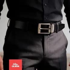 Kit 2 Cintos Masculino Reforçado Sintético Premium Ajustável Preto e marrom  Altamente Resistente