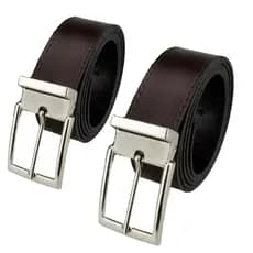 Kit 2 cintos masculino marrom Couro Sintético Ecológico de 120 cm Ajustável