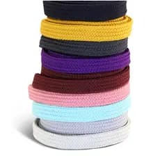 Kit com (20,15, 10, 5 ou 2) pares de Cadarço Chato 120 cm Reforçado para Tênis, Moletom ou Bermudas