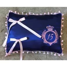 Almofada De Sapato de Cetim Bordada 15 anos Princesa Debutante Festa