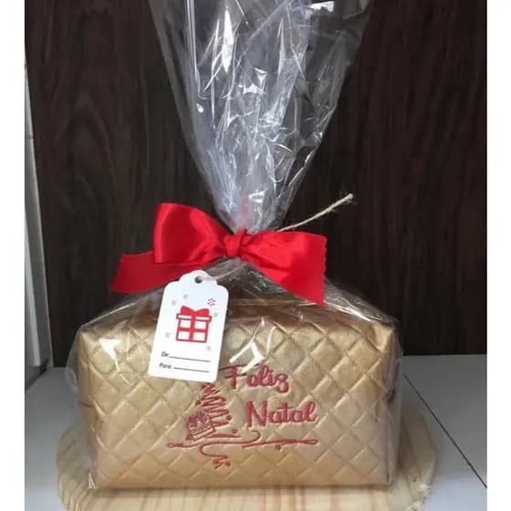 5 Necessaire Box Bordada Natal Presente Promoção Corporativo Lembrança