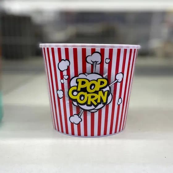 Balde de pipoca kit com 2 peças show pipoca 1,1L cada