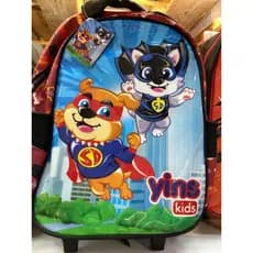 MOCHILA INFANTIL 16'' C/RODINHA CAES HEROIS SORT YINS