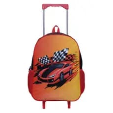 MOCHILA C/RODINHA 16'' CARROS SORT YINS