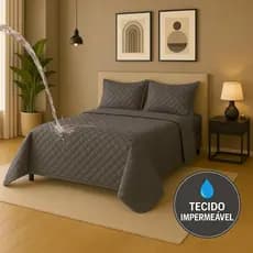 Kit Colcha Cobre Leito 3 Peças Cama Box Queen Size Jogo de Cama Box Impermeável Capa Protetor