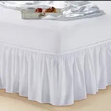 Saia Para Cama Box Casal Padrão e Queen com Elástico em Toda Volta Babado 30 cm 15 Cores Protetor de Box