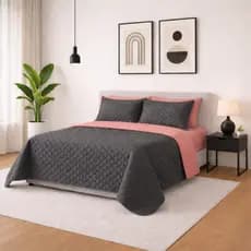 Kit Colcha Cobre Leito Matelado Casal Queen Cama Box Matelado Dupla Face 3 Peças Varias Cores Toque Macio