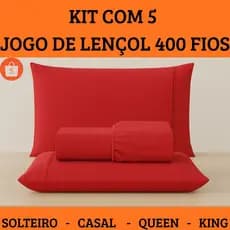 Kit com 5 Jogo de Cama Lençol 400 Fios Micropercal