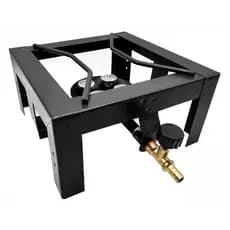 Fogão Suzan Black Fogareiro 1 Boca Queimador 4 Caulins Alta Pressão