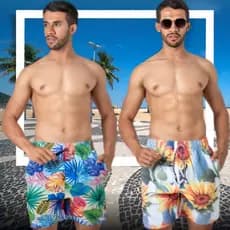 Kit 2 Shorts Masculino Praia Mauricinho Bermuda Academia Treino Tactel Caminhada