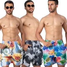 Kit 3 Short Masculino Tactel Mauricinho Moda Praia Treino Academia Bermuda Shorts