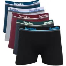 Kit 3 Cuecas Boxer Masculino Microfibra Somellos Adulto Box Confortável