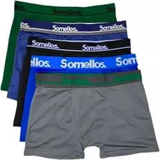 1/2/3/5 Cuecas Boxer Somellos Adulto Masculina Microfibra Plus Size Com Forro de Algodão