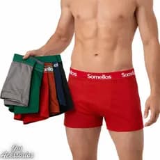 Kit 6 Cueca Somellos Adulto Boxer Microfibra Conforto Cores Diversas