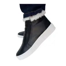 Tênis Botinha Feminino com lã Bota inverno peluciada