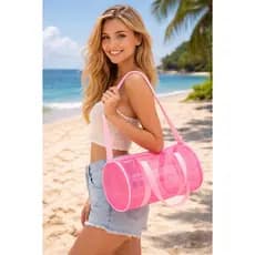 Mala Maleta Bolsa Transparente Cristal Natação | Praia | Treino | academia