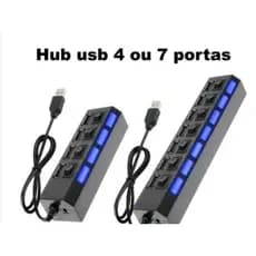 Hub Usb 2.0 4 ou 7 Portas Régua Usb Extensão Usb Pen Drive Teclado 480mbps