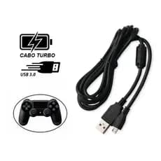 Cabo Carregador Manete controle Controle Ps4 de 1,5M e 3,0M  Filtro Usb V8 Resistente play station 4