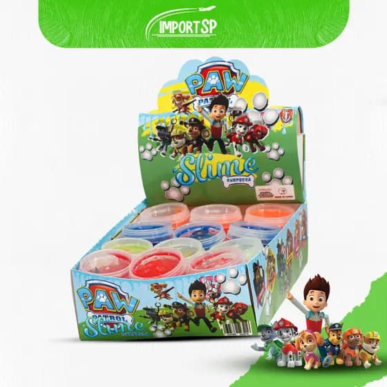 Slime Patrulha Canina Surpresa Caixa com 12 unidades