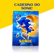 Caderno Escolar Sonic Capa dura - 1 Matéria