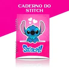 Caderno Stitch Capa dura Escolar - 1 Matéria