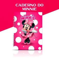 Caderno Escolar Minnie - 1 Matéria - 80 Folhas - Capa Holográfica