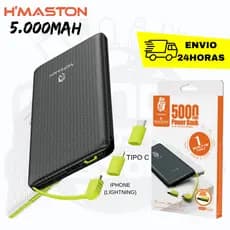 Power Bank 5.000mah Bateria Portátil Slim hmaston Ate 2 Cargas PN952 / PN952A / PN952E