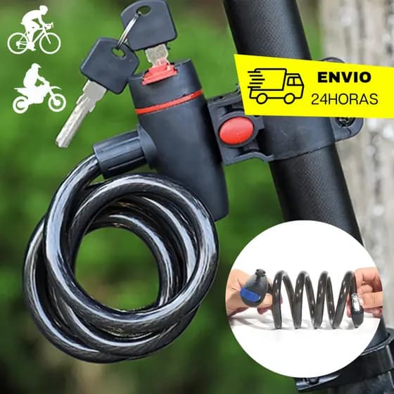 Corrente Com Cadeado Para Bicicleta Bike Trava De Aço Motocicleta Moto