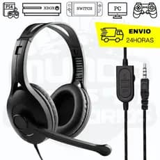 Fone De Ouvido Headset Com Microfone ( Cabo P2 3.5mm ) Para Pc / Xbox / Video Gamer / Ps4