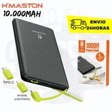 Carregador Portátil 10.000mah Pineng Power Bank Hmaston Para celular - Pn951