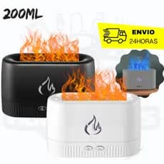 Difusor De Ar Aromático De Óleo Essencial Ultrassônico Efeito De Chama Umidificador De Led