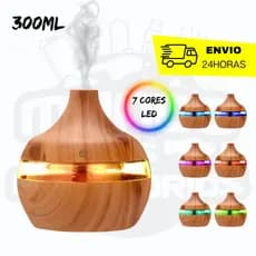 Umidificador E Aromatizador De Ar Tipo Madeira Difusor De Aromaterapia