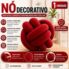 Almofada de Nó Decorativa Premium Almofada Nozinho Macia para Sofá Cama Quarto Sala e Decoração Moderna