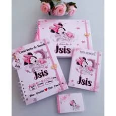 Kit Completo - Livro do Bebe - Caderneta - Porta Documentos e Cartão SUS Personalizados MAIS DE 300 TEMAS