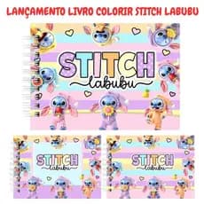 Livro de Colorir STITCH LABUBU o Mais novo lançamento (ENVIO IMEDIATO 1 DIA)  Capa dura I Folha acetato I folhas grossa