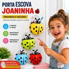 Promoção!! Porta Escova De Dente - Suporte De Parede Com Ventosa Organizador Joaninha